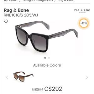 New rag & bone sunglasses 1018/S